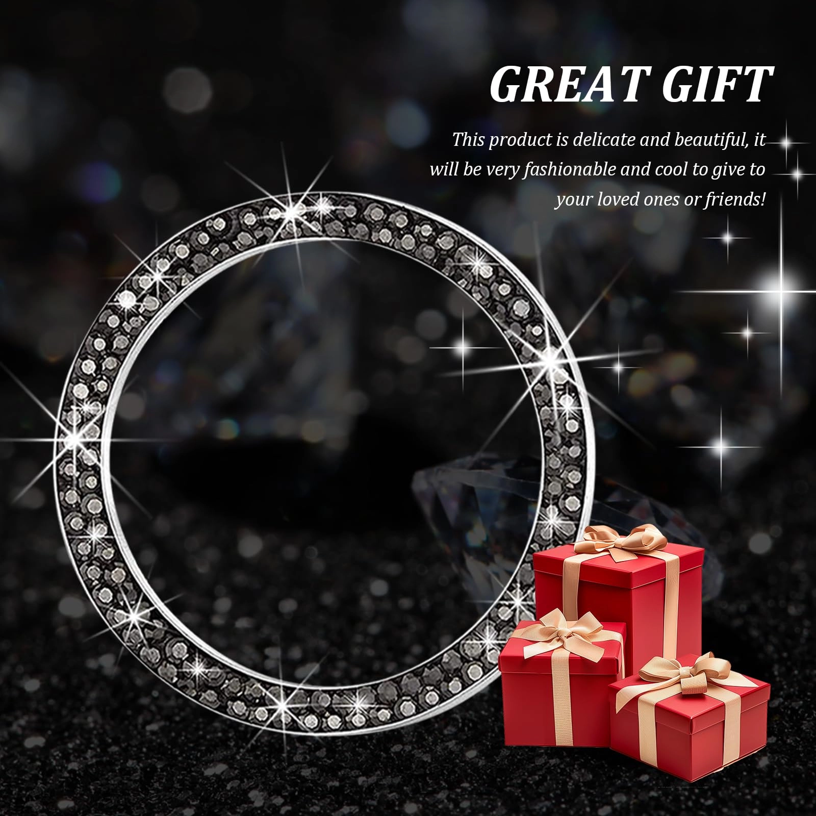 Rhinestone Car Engine Start Ring Decals