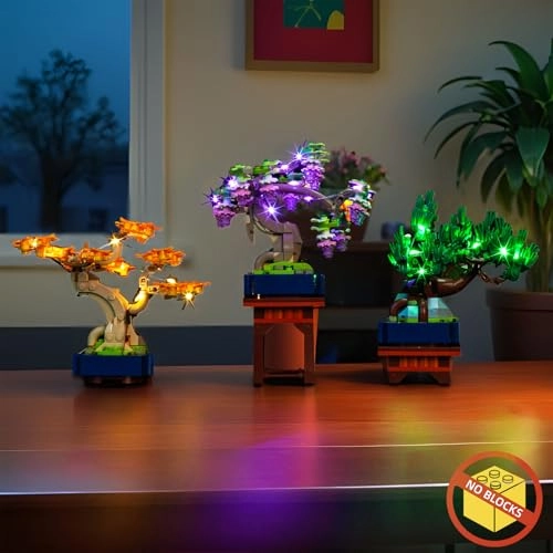 Light Kit Compatible with Lego 10373 Mini Bonsai Trees - USB cable and battery compartment
