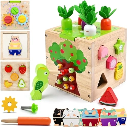 Wooden Activity Cube - 3 years and up