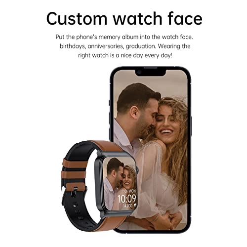 Fitness Tracker Smartwatch - 1.83 inches 280mAh brown belt