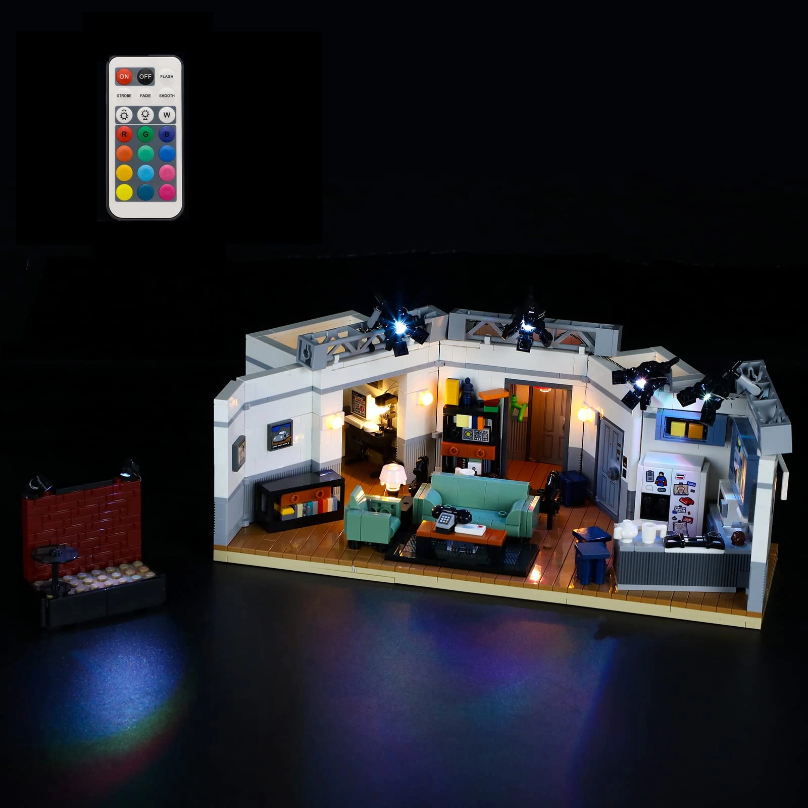 GEAMENT Set of Lights - Remote Control Compatible with Lego Ideas Seinfeld