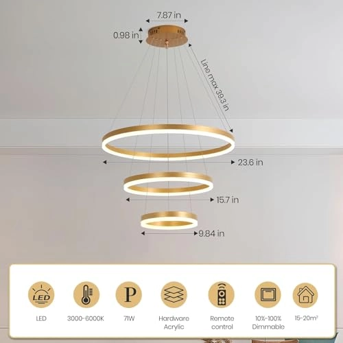 18224GD-2+4+6 - 3000K-6000K Dimmable
