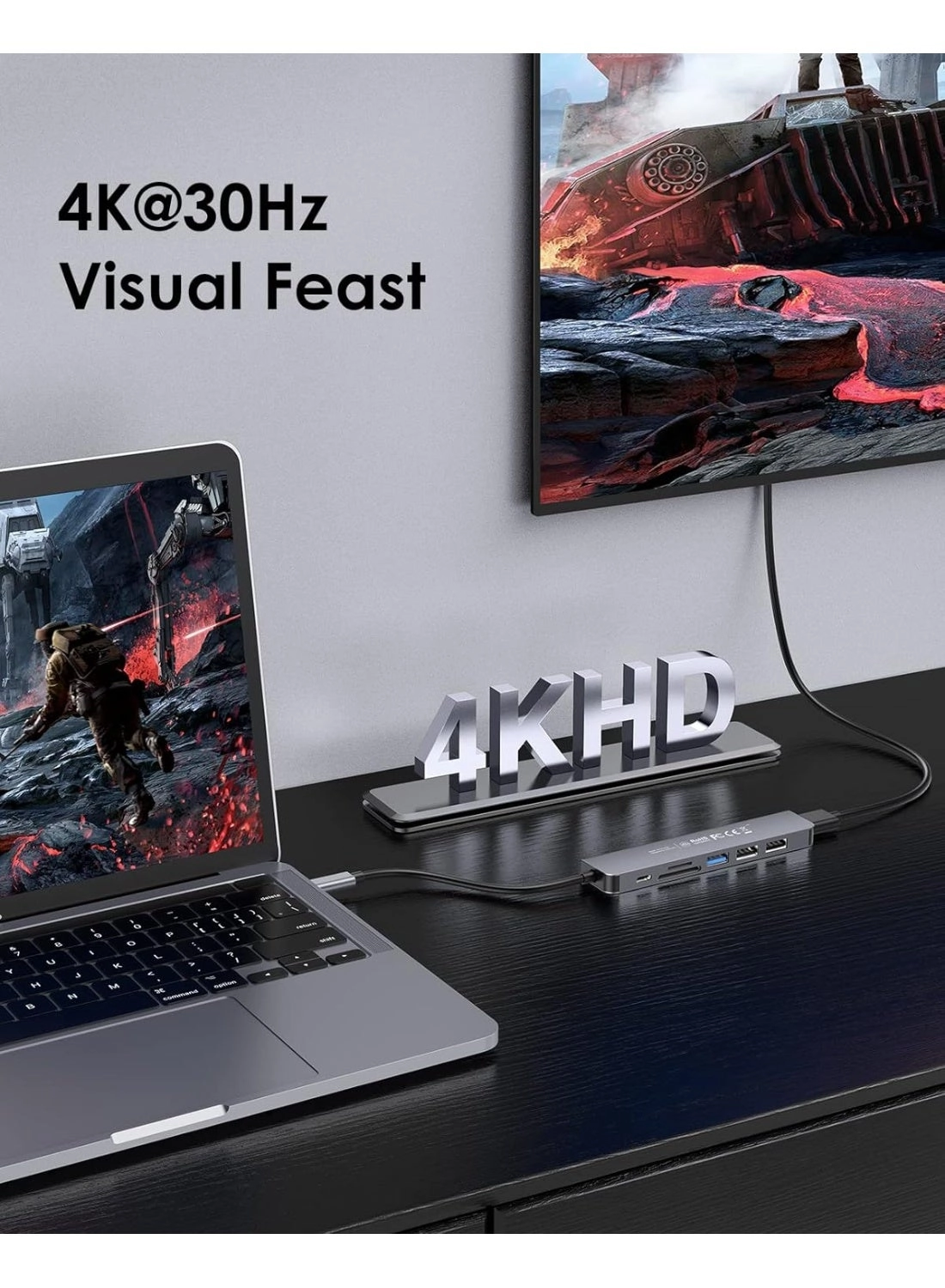 CB-CE18s - 8-in-1 USB-C Hub 4K@60Hz HDMI 100W PD