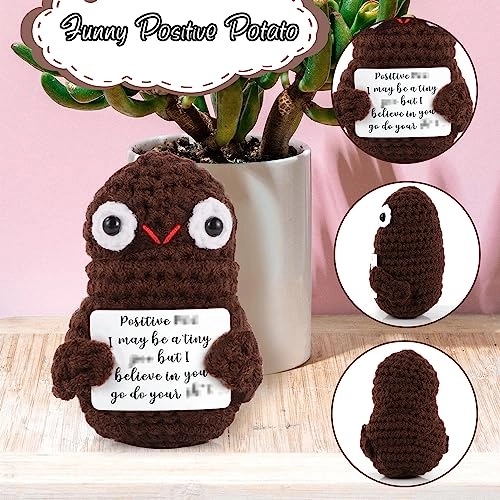 Mini Funny Knitted Potato - 7.5cm