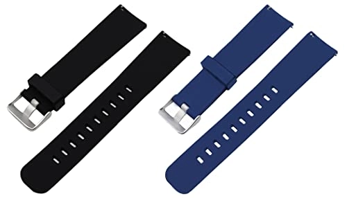 2 Pack 20mm Silicone Watch Band for Sekonda Motion
