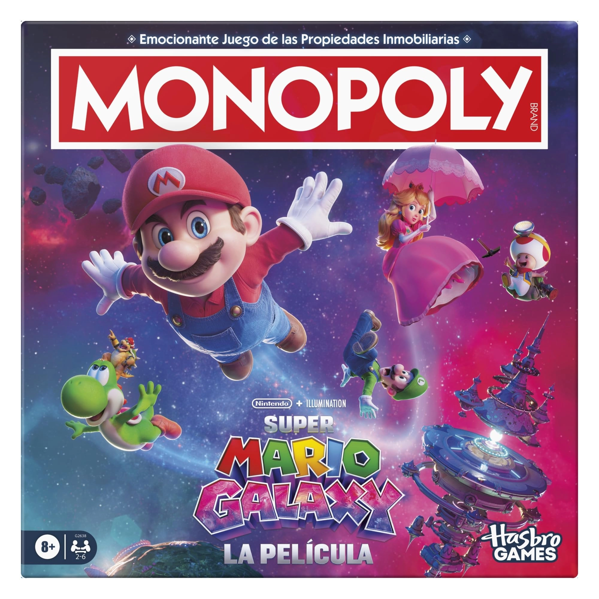 Hasbro Monopoly: Super Mario Galaxy The Movie (Spanish)