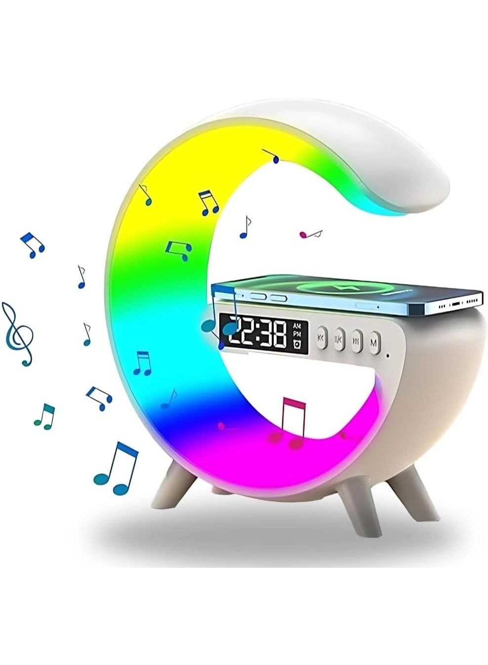 K3EDGE Wireless Charging Lamp - Bluetooth Speaker 10W Wireless Charging RGB Dimmable Light