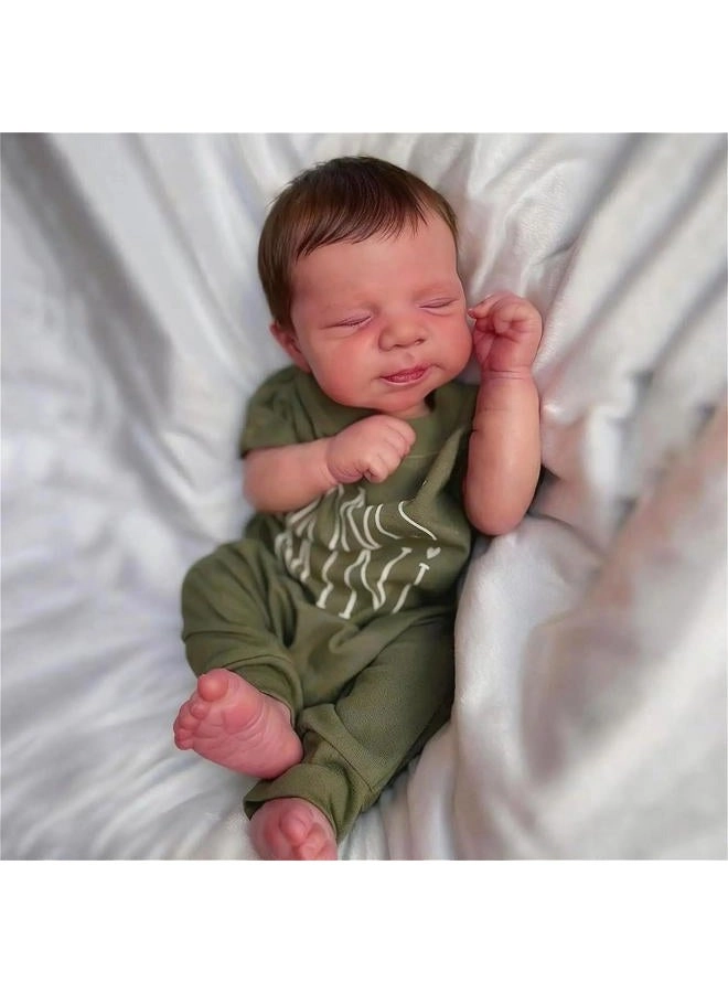 Reborn Baby Doll - 18 Inches 48 cm Silicone Baby Boy Ages 3+