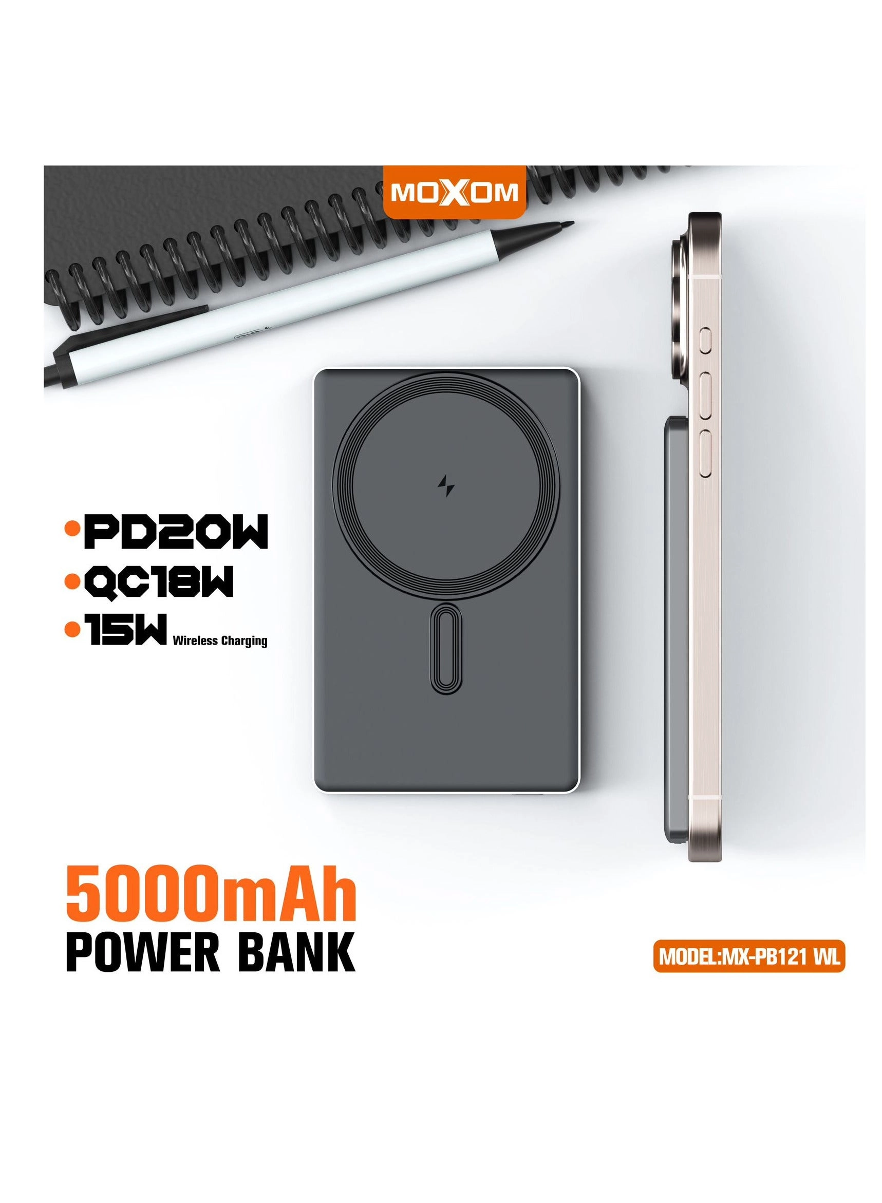 MX-PB121 - 5000mAh PD20W QC18W 15W