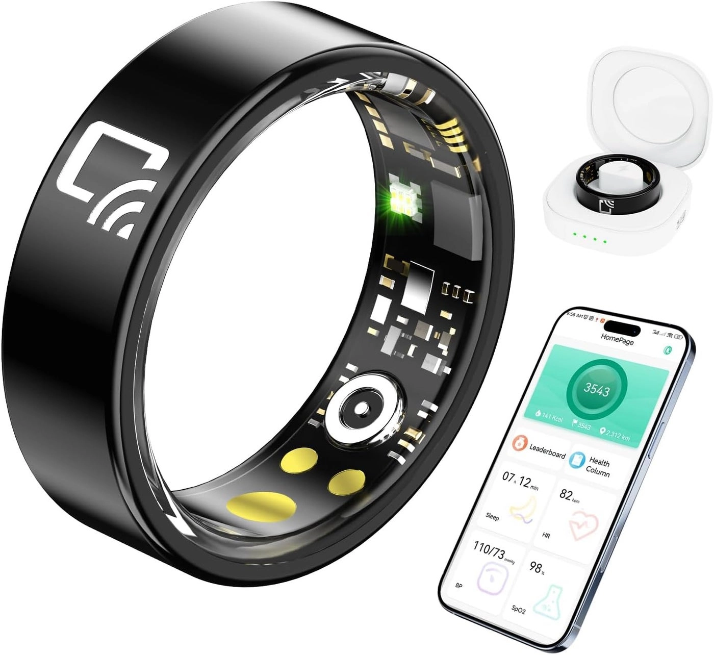 Smart Ring - Health and Sleep Tracker NFC Blood Oxygen