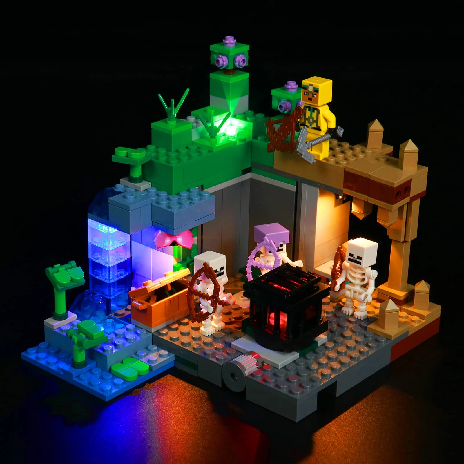 BrickBling LED Light Set - Compatible with Lego 21189 The Skeleton Dungeon