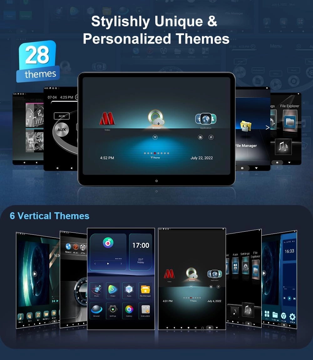 Portable Car TV Headrest Monitor - 4K 14 inch