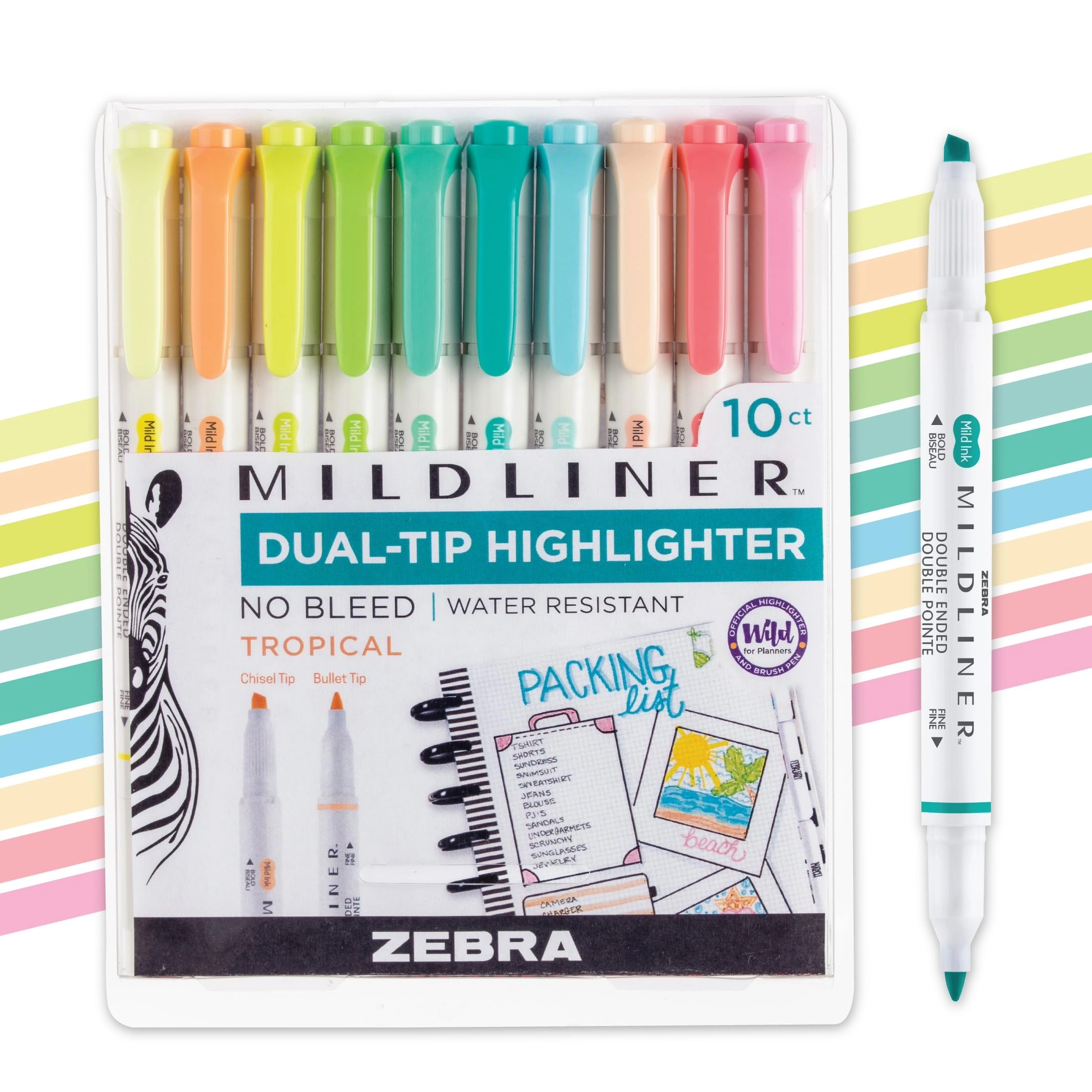 Zebra Pen Mildliner - tropical bisque Dual-Tip