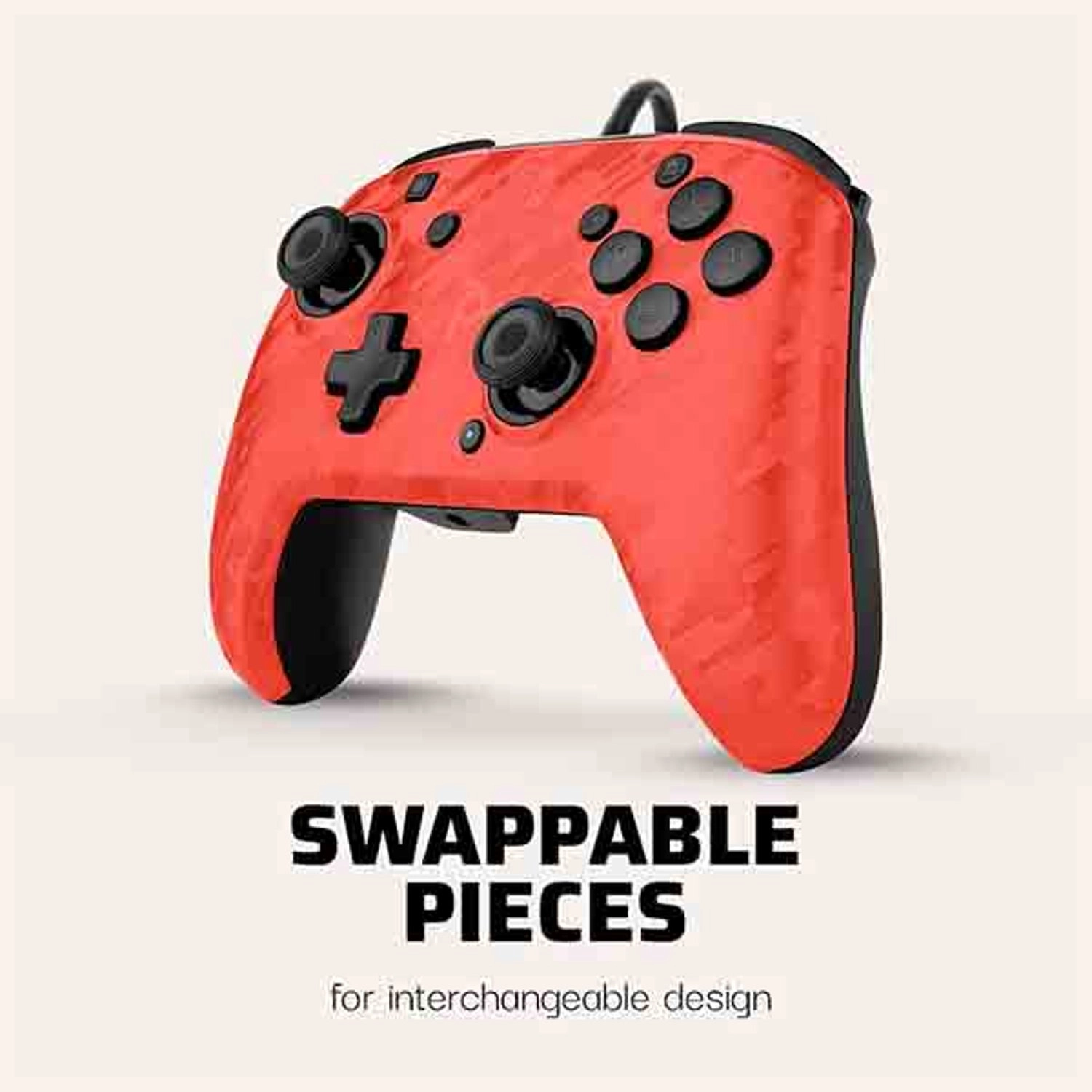 Nintendo Switch Faceoff Controller Camo Red