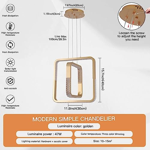 Dimmable LED Chandelier - 3000K-6000K