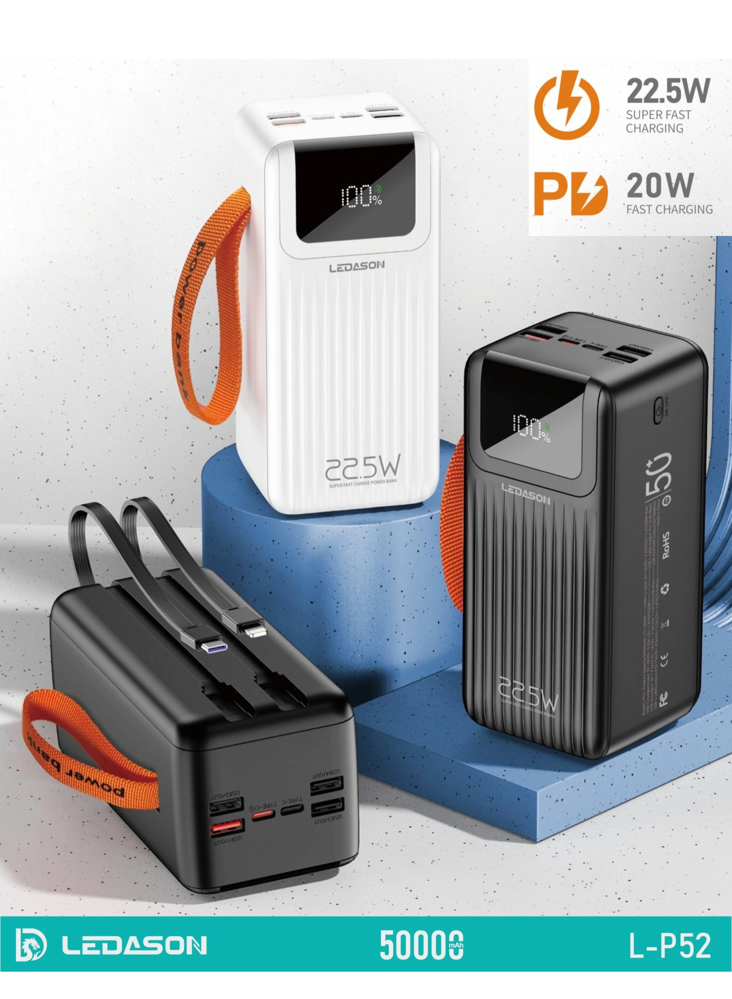 L-P52 - 50000mAh 22.5W 4 USB 2 Type-C