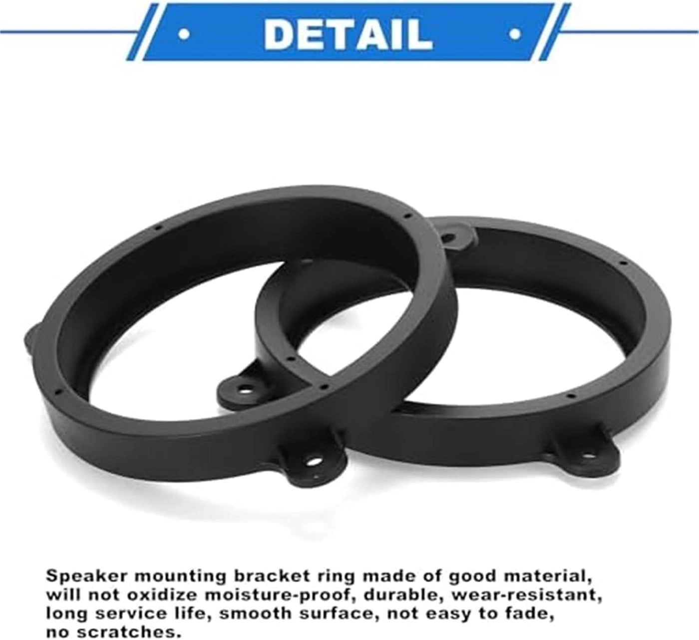 Speaker Spacer Ring - 6.5 inch 2 pieces black