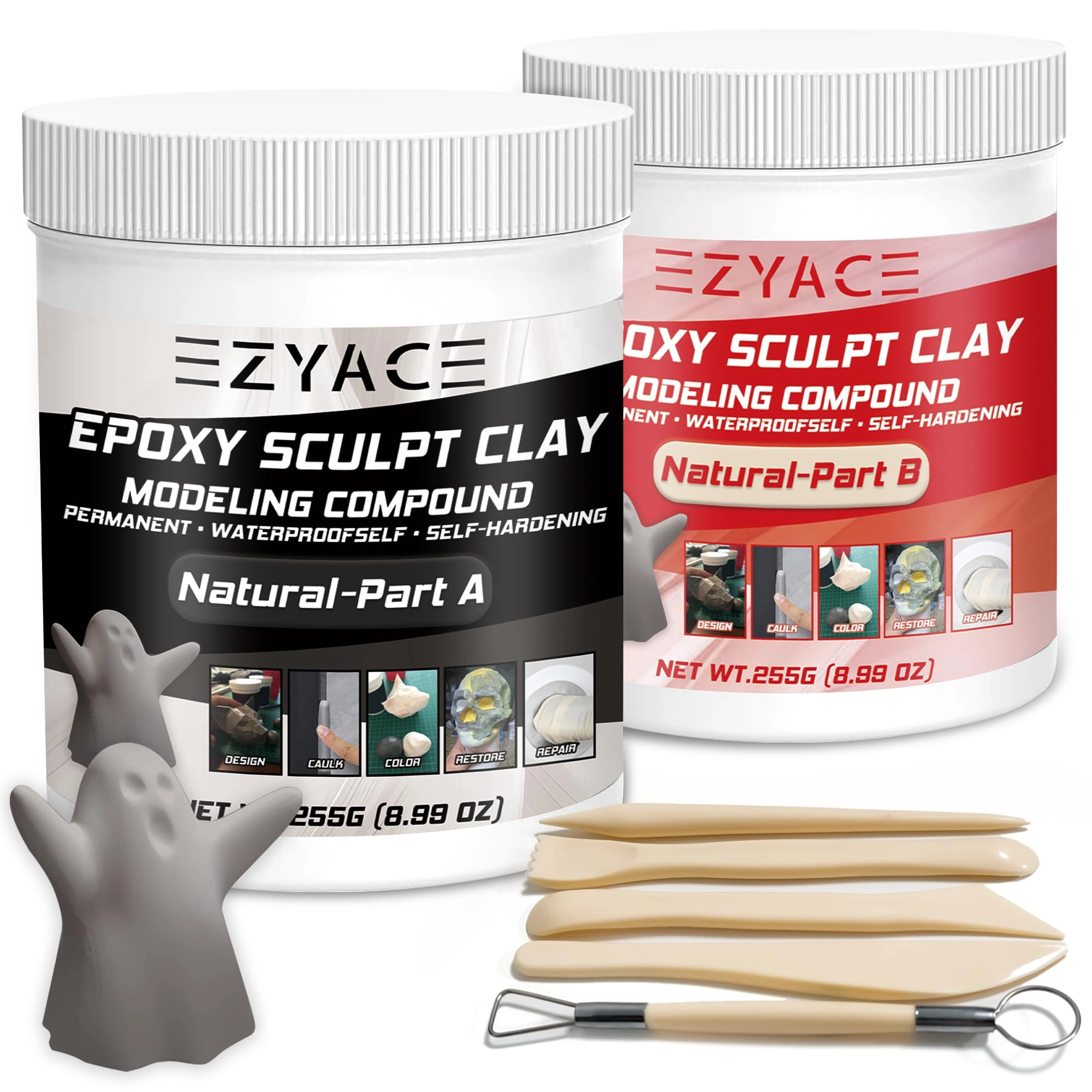 ezyace white2 epoxy clay - Epoxy Clay 454g