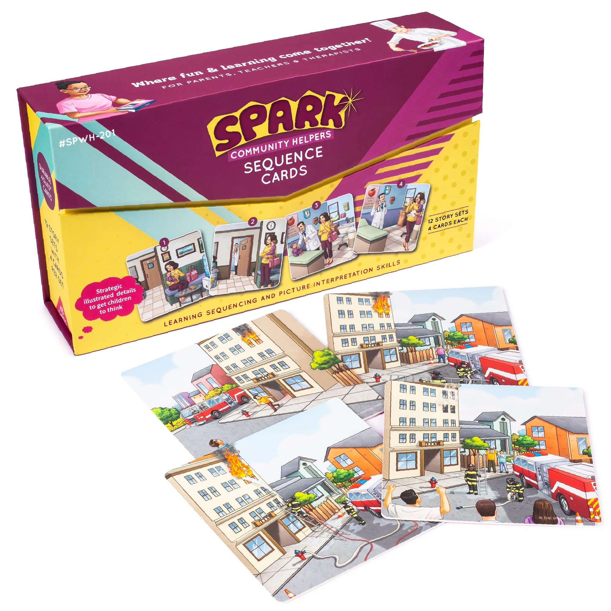 The Spark Innovations Kids Story Cards Sequence Game - 4+ 48 pieces