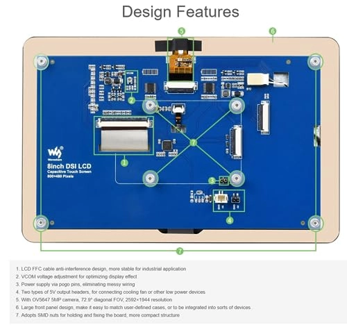 Capacitive Touch Display - 800×480 8inch