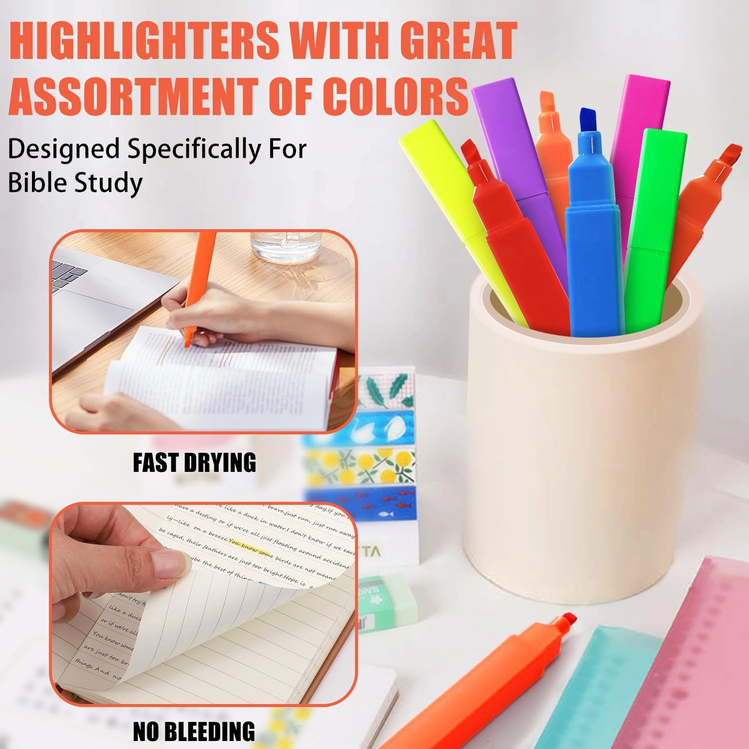 Bible Highlighters - Pastel Chisel