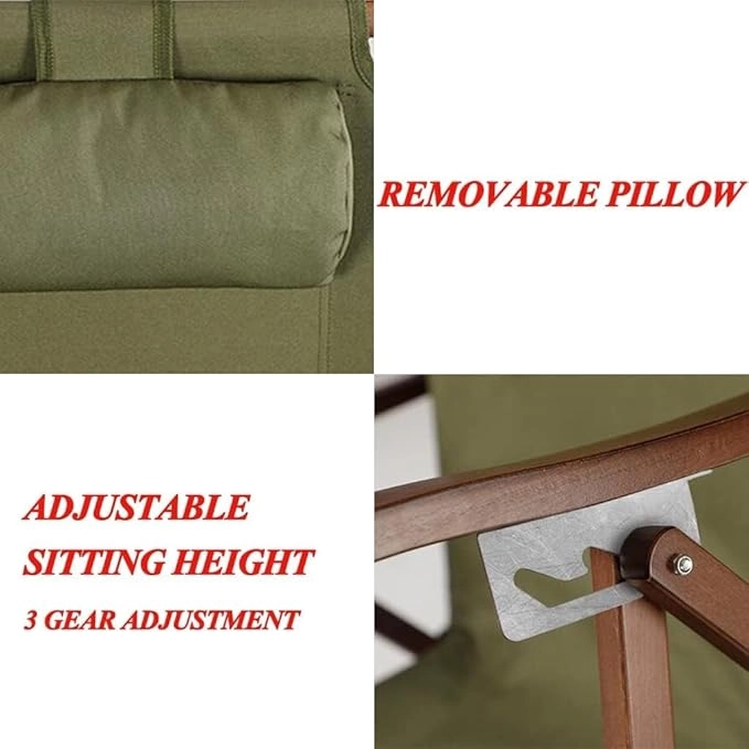 Reclining Folding Camping Chair - 250-350 lbs