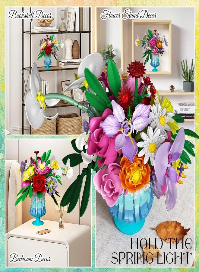 Building Blocks Set - Artificial Flower Bouquet 956 pcs