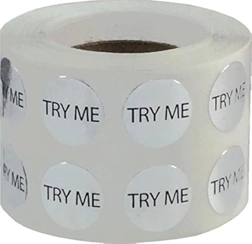 Try Me Stickers - 1000 labels 1/2" Circle