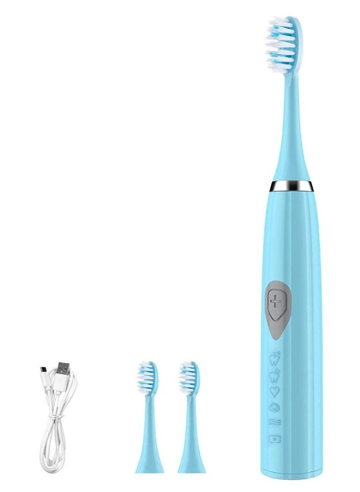 Electric Toothbrush - 3 Brushheads Blue