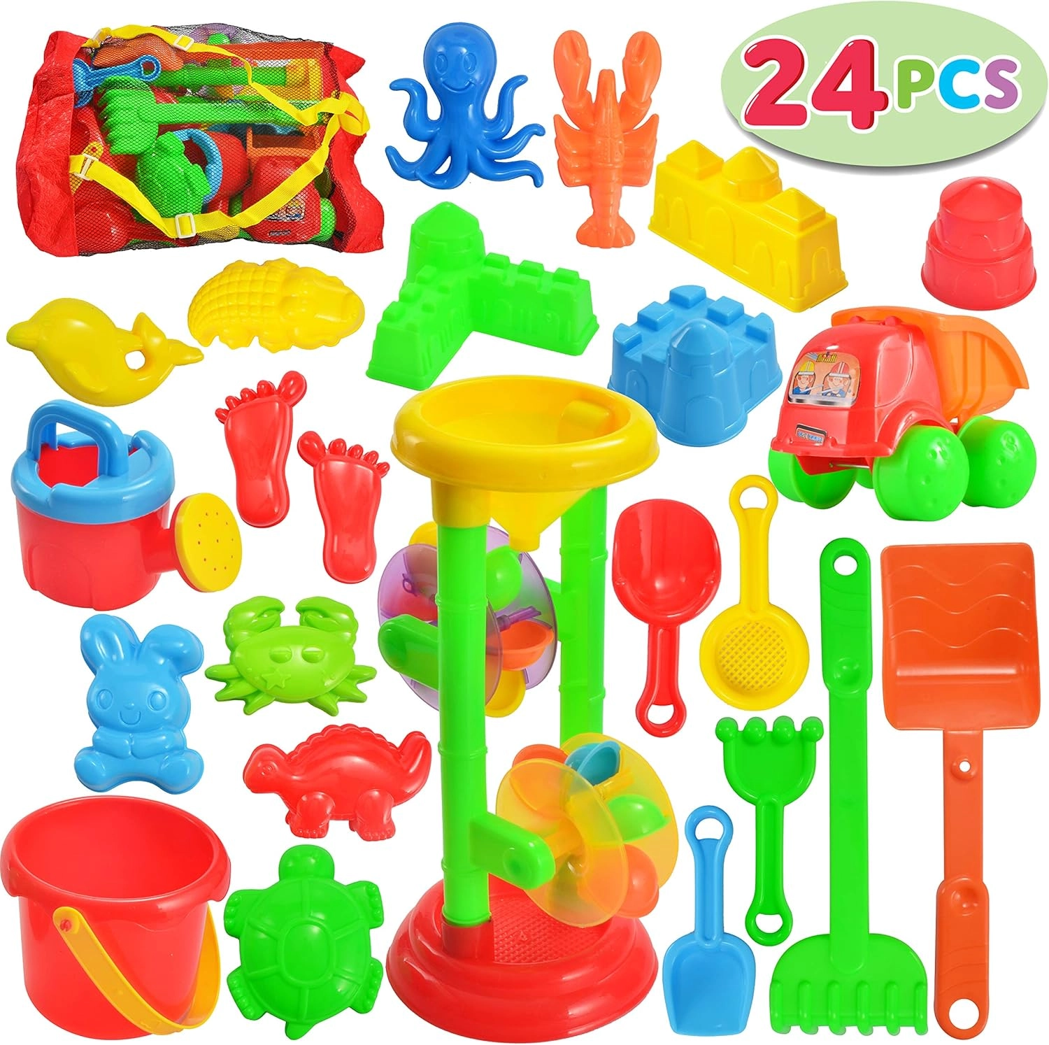 Joyin Beach Sand Toys Set - 24 Pcs Bonus Mesh Bag