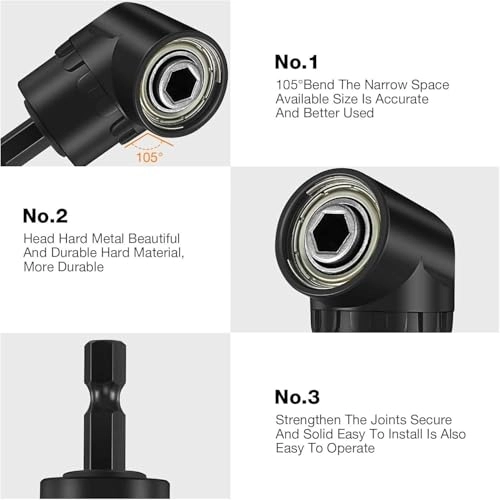 Right Angle Drill Adapter - 2-Piece Set 105 Degree
