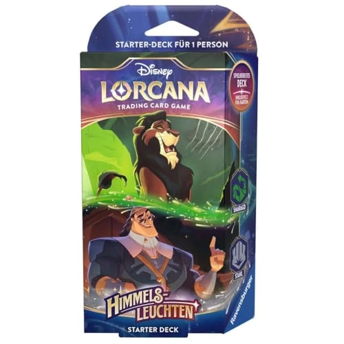Disney Lorcana TCG: Himmelsleuchten - Starter Deck Smaragd und Stahl - German 60pcs