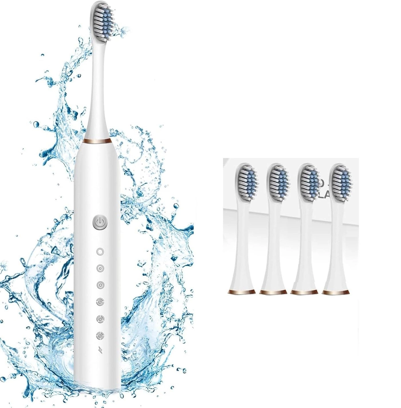 Sonic Electric Toothbrush - Rechargeable 4 Brush Heads 6 Modes