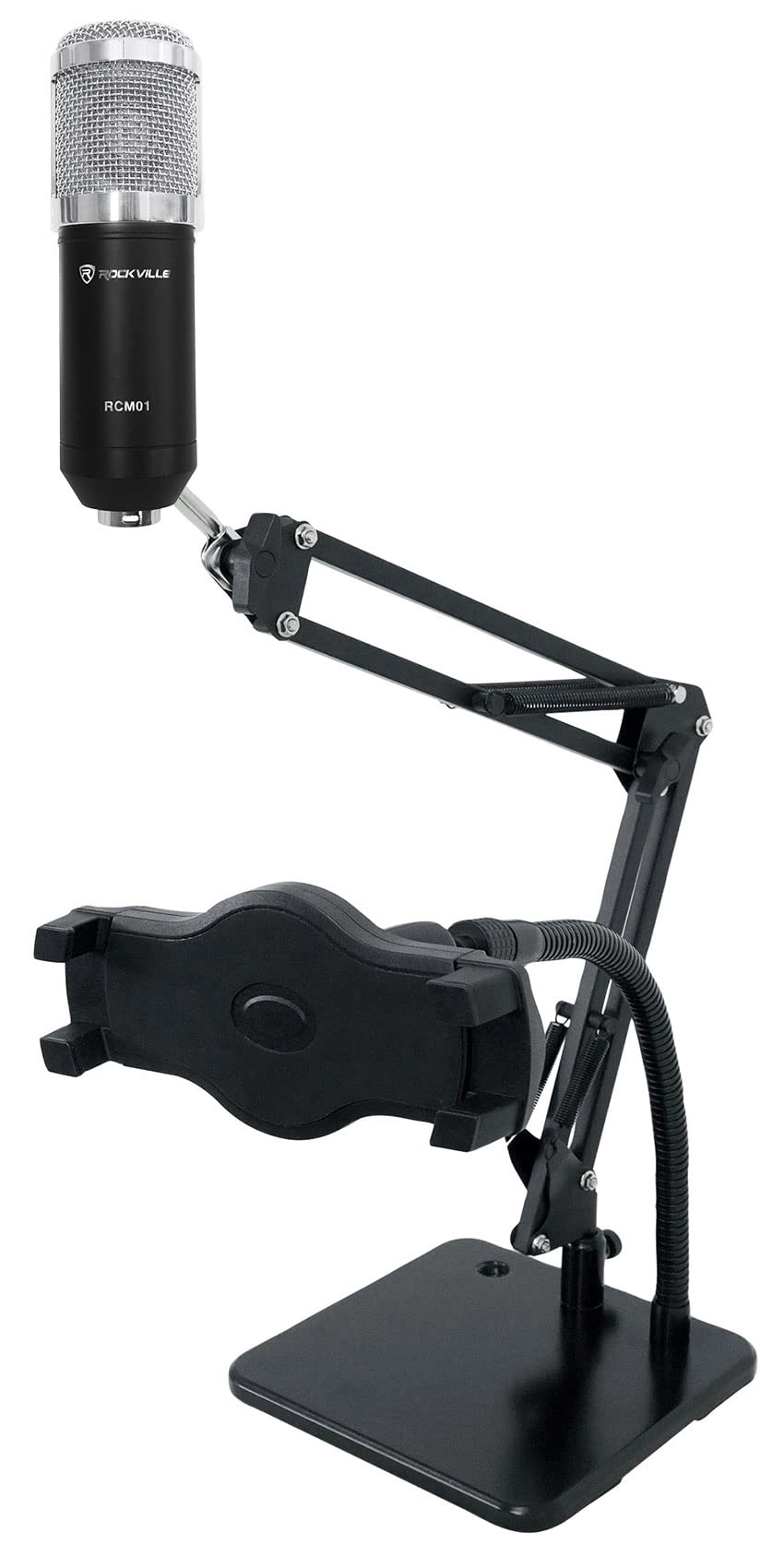 Rockville RCM01 - Wired Microphone + iSTAND 85 - Boom Arm
