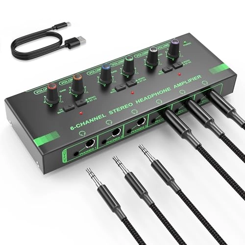 H-Headphone-Amplifier-6way - 6-channel USB-powered