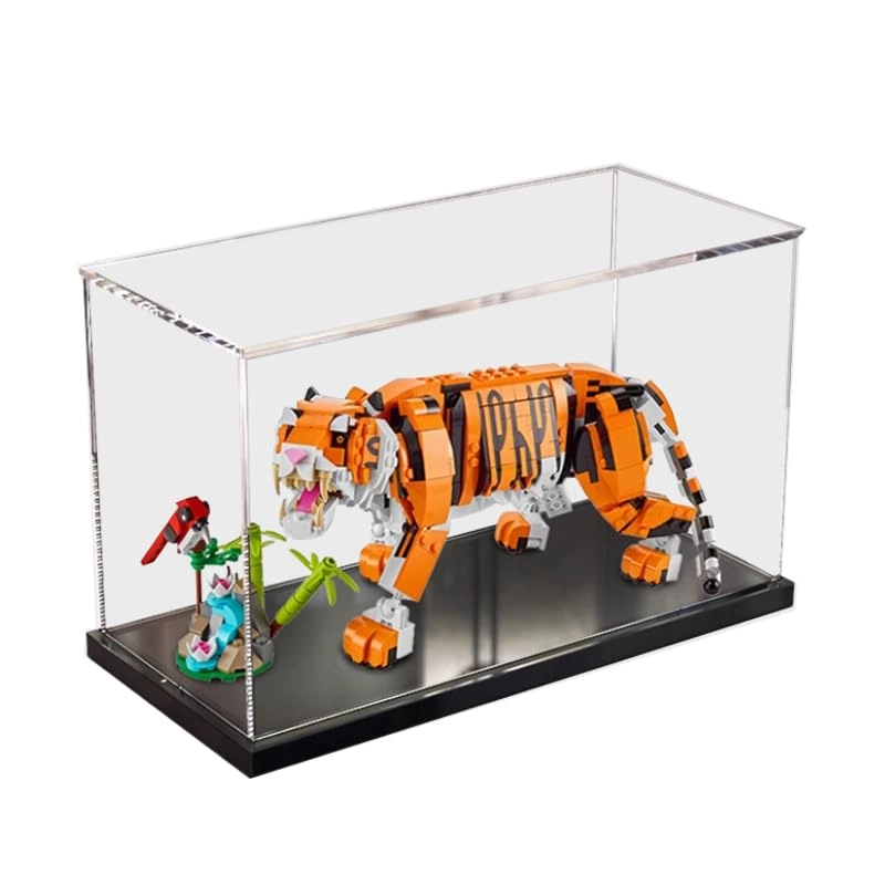 HCAEIOFJ Clear Acrylic Display Case - 31129 Black Bottom
