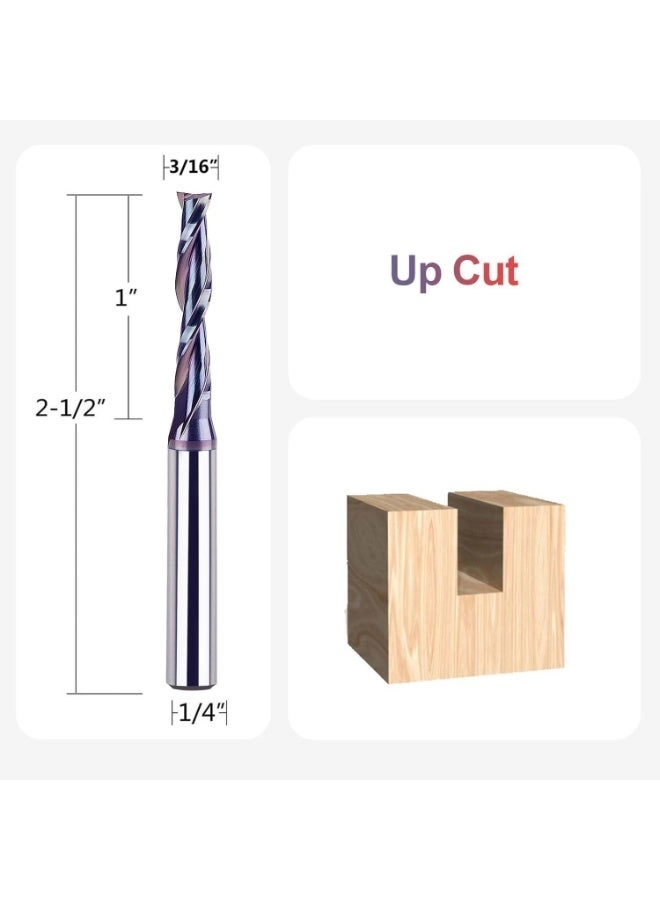 Up Cut Spiral Router Bit - 1/4 inch 1/16