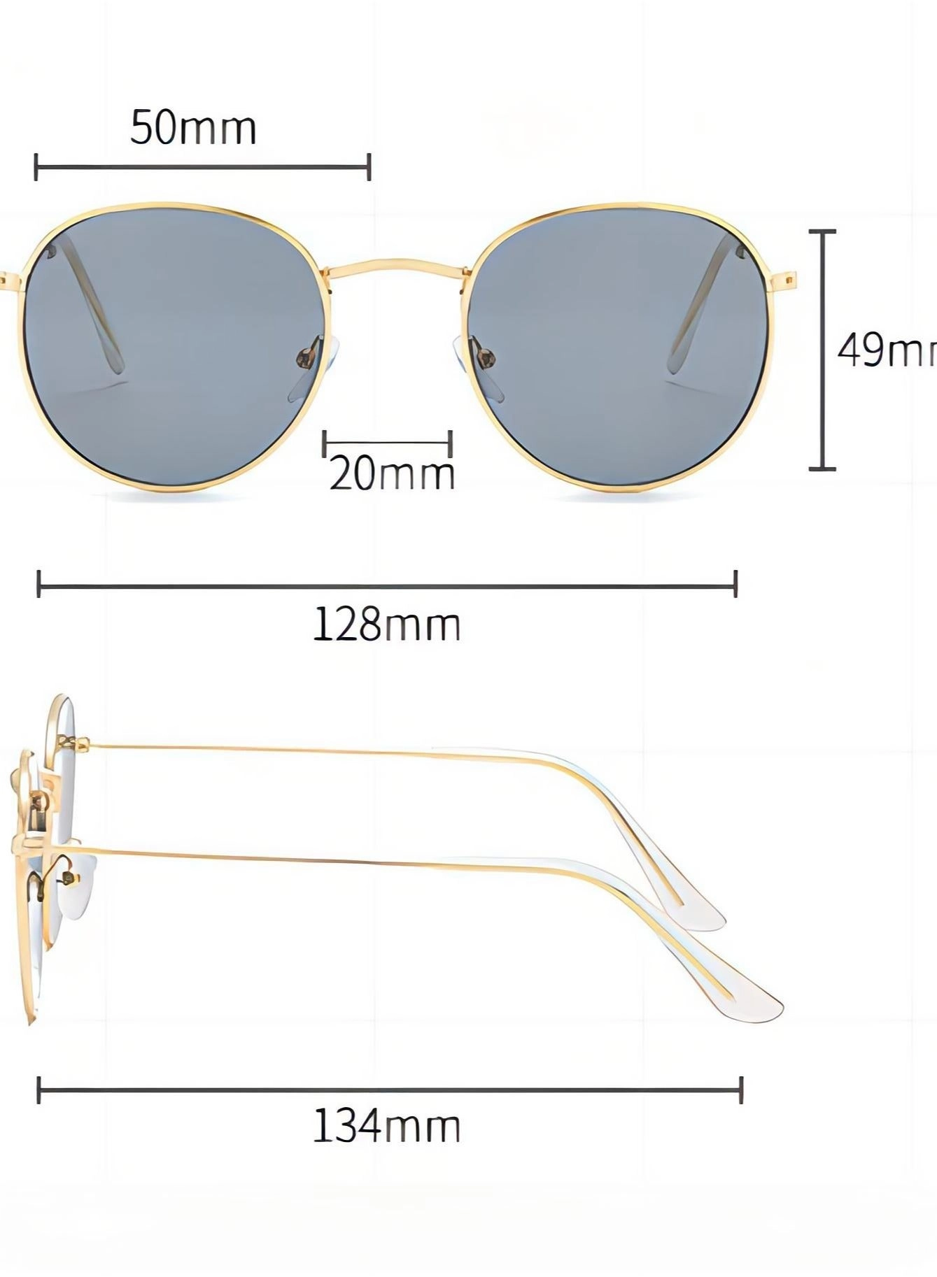 Minimal Oval Sunglasses - 51 mm