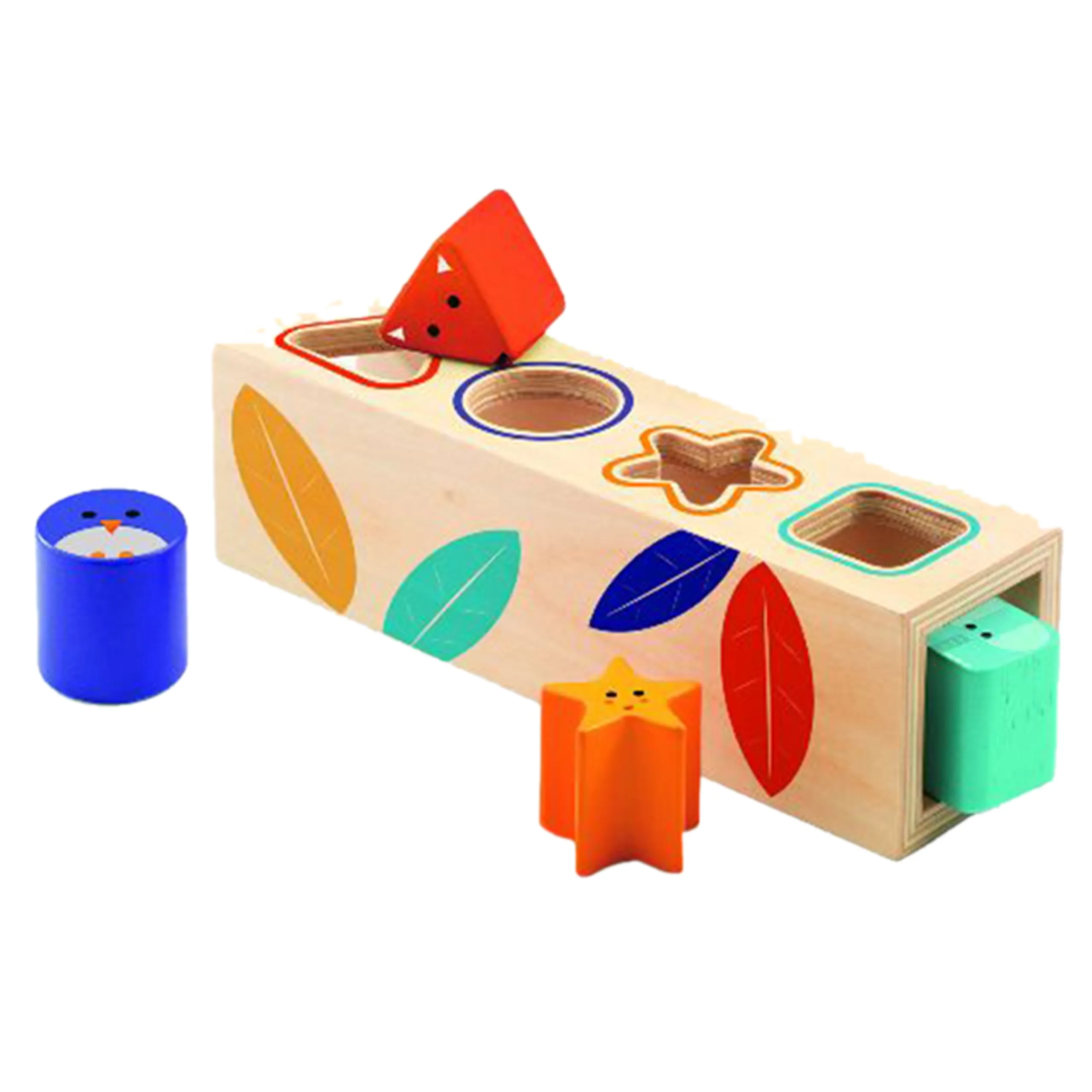 DJECO Basic Shape Sorter - Suitable for 12 months & above 4 geometric shapes