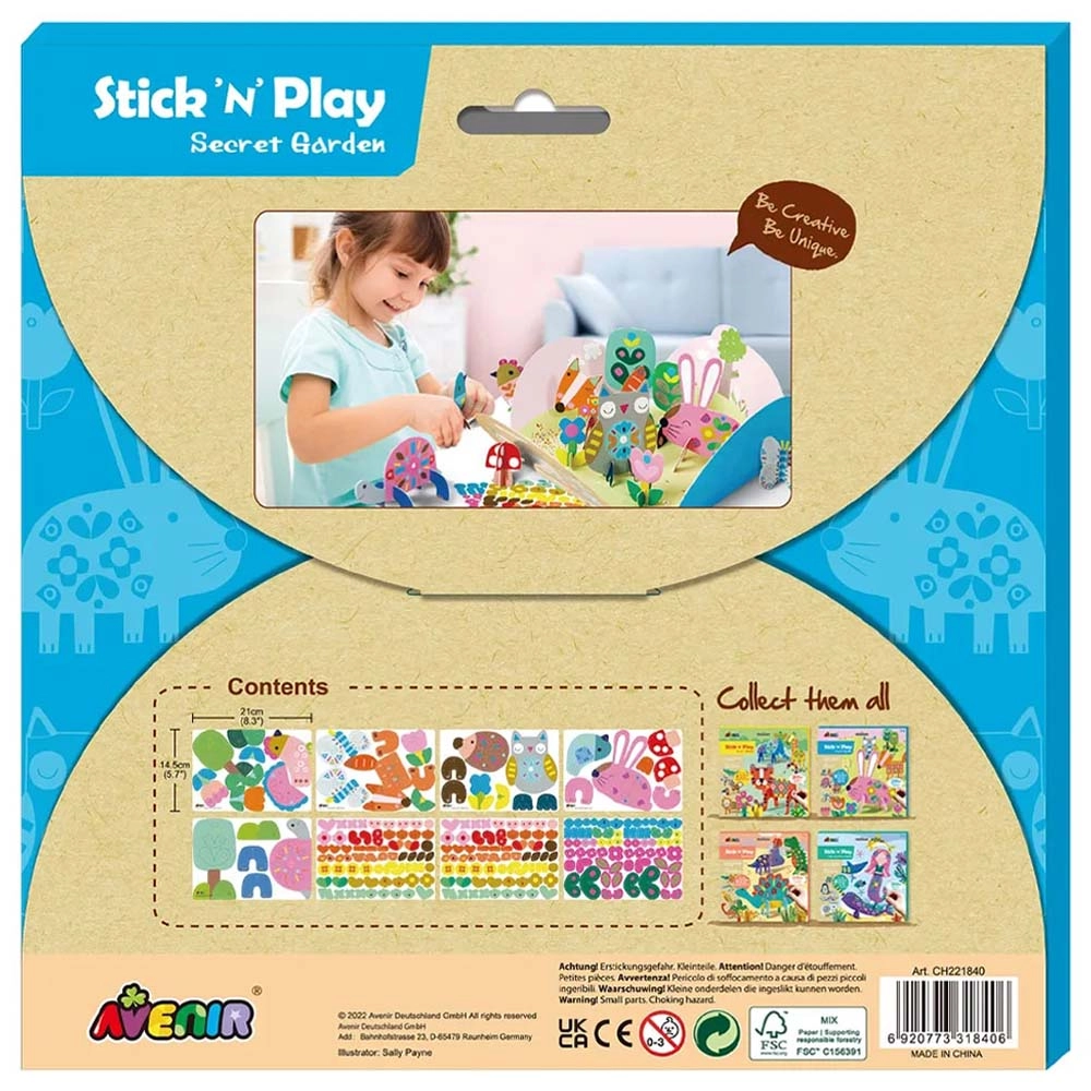 Secret Garden Activity Sticker Book Reusable 200 pcs