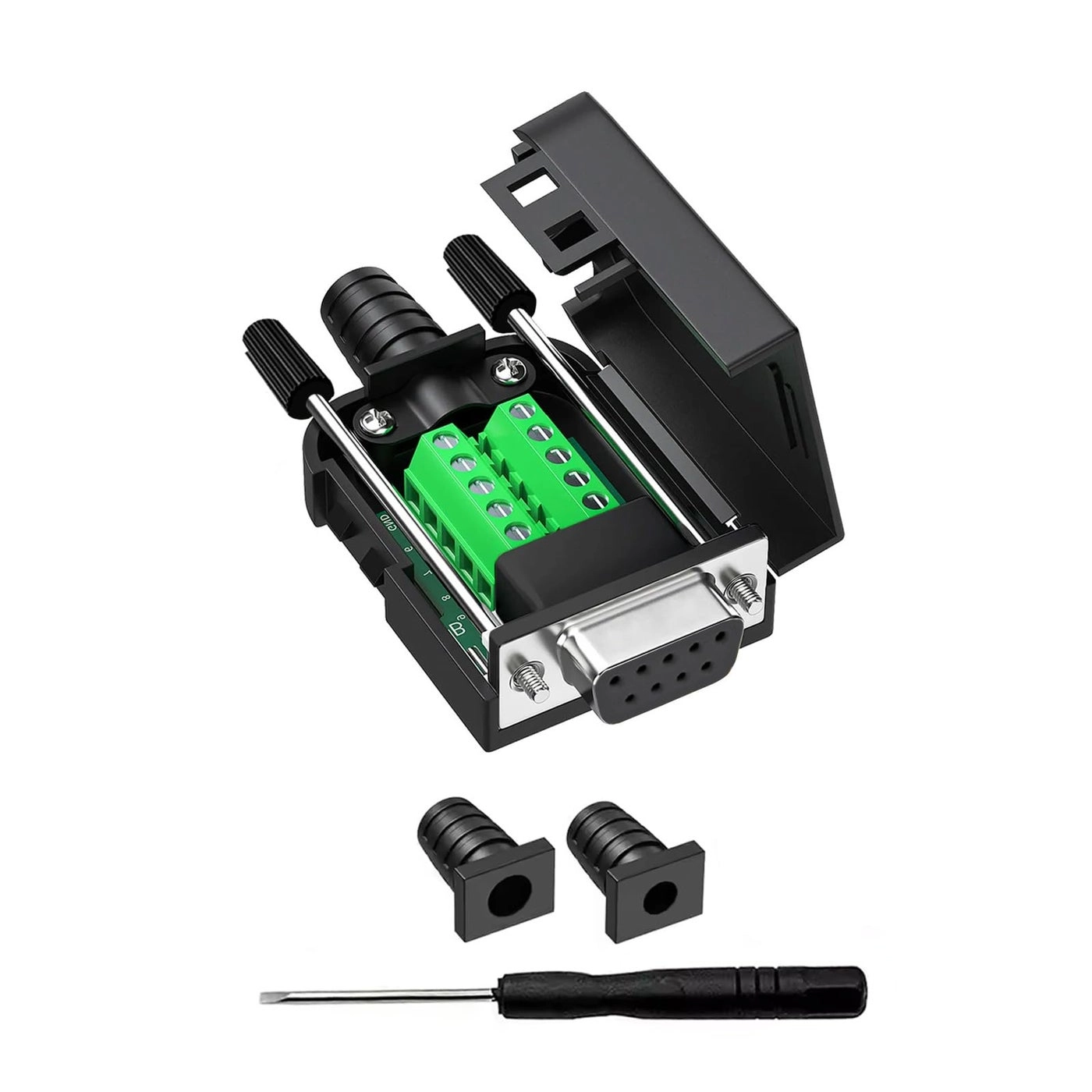 DB9 Breakout Connector - 9 pin RS232 Solderless