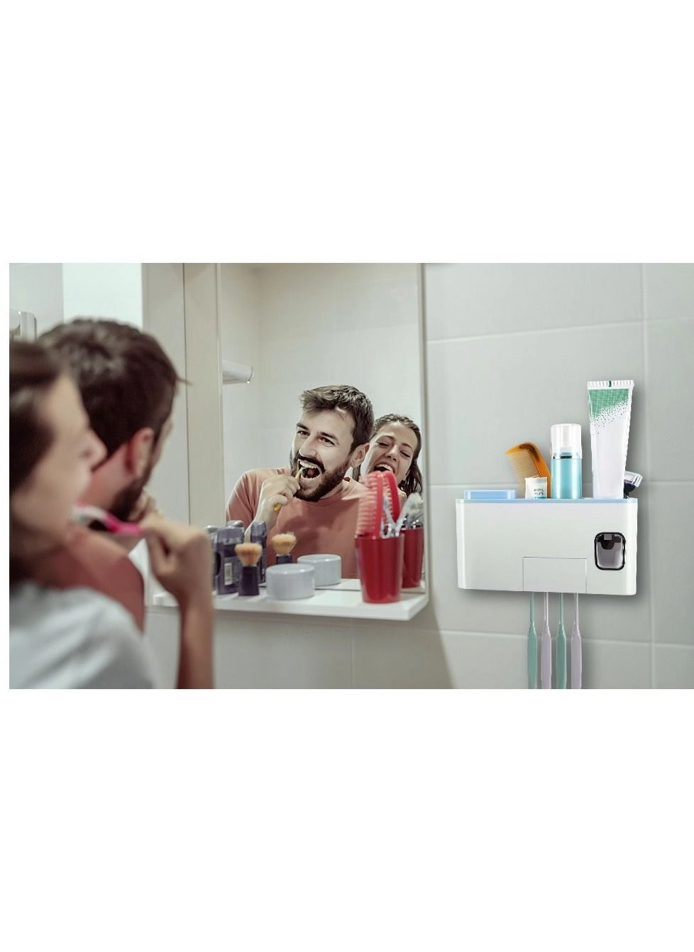 Toothbrush Holder - 4 Wall Mounted