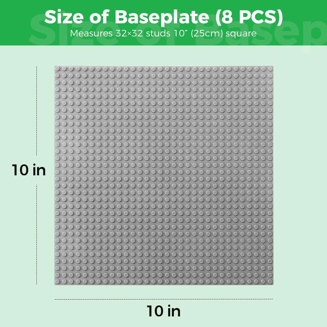 Classic Building Baseplate - 8 pcs