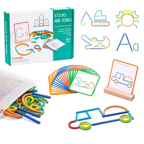 Construction Sticks & Rings Shape Puzzle, - 3 years and up 1 piece(s)