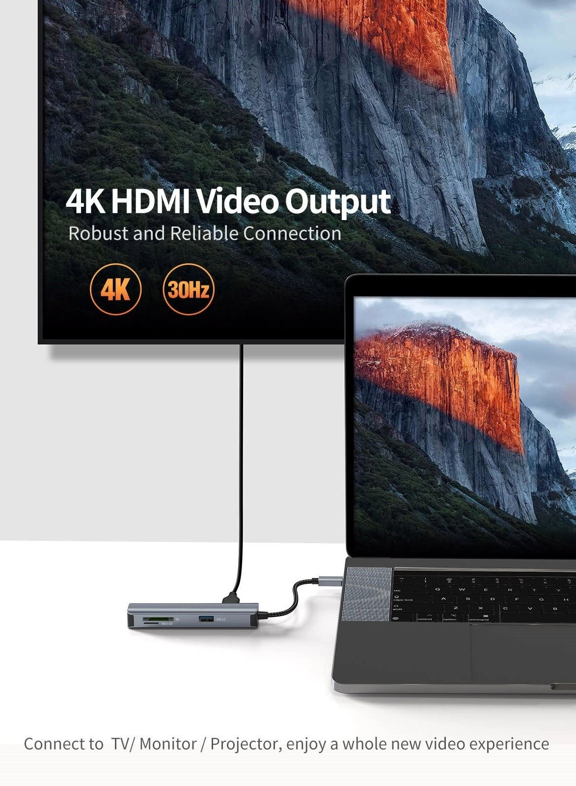 USB C Hub - 5-in-1 4K HDMI 2 USB 3.0
