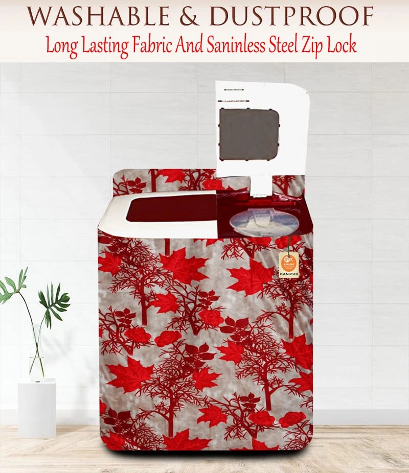 Shub Design Top Load Semi Automatic Washing Machine Cover - Blue 6 Kg 6.5 kg 7 kg 7.5 kg