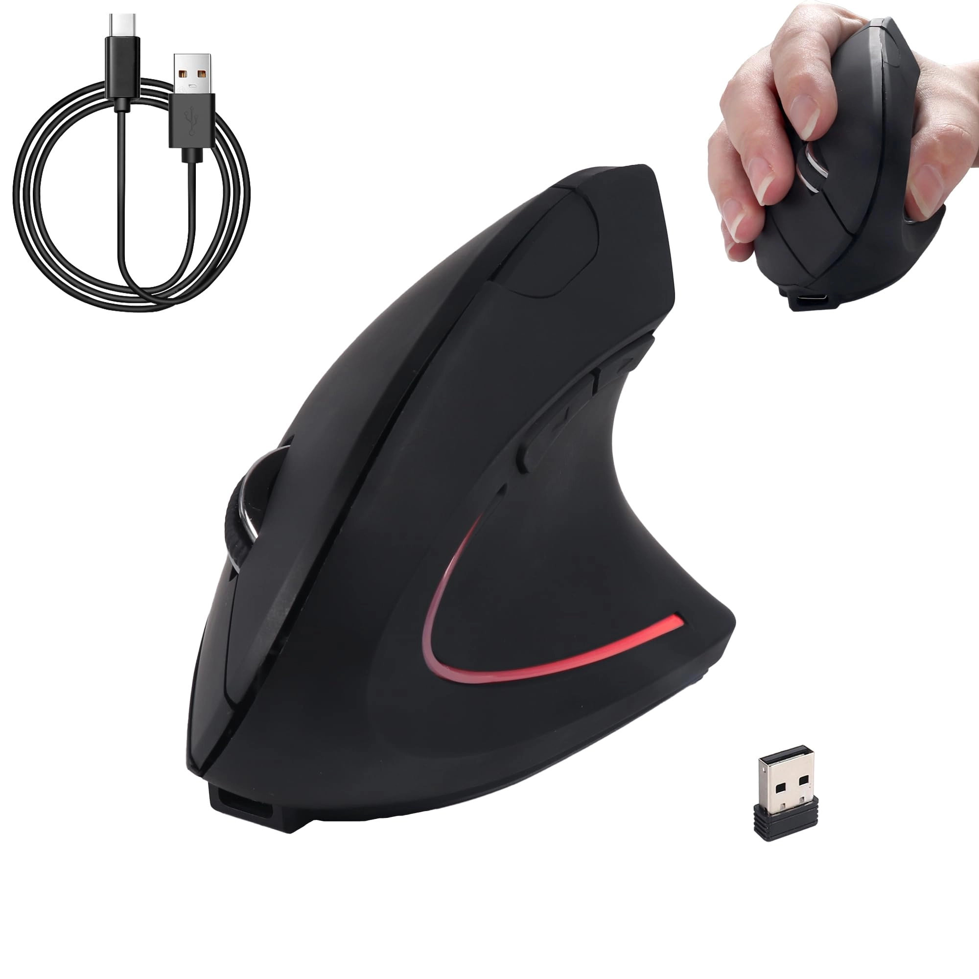 Vertical Mouse - USB+Bluetooth+Wired