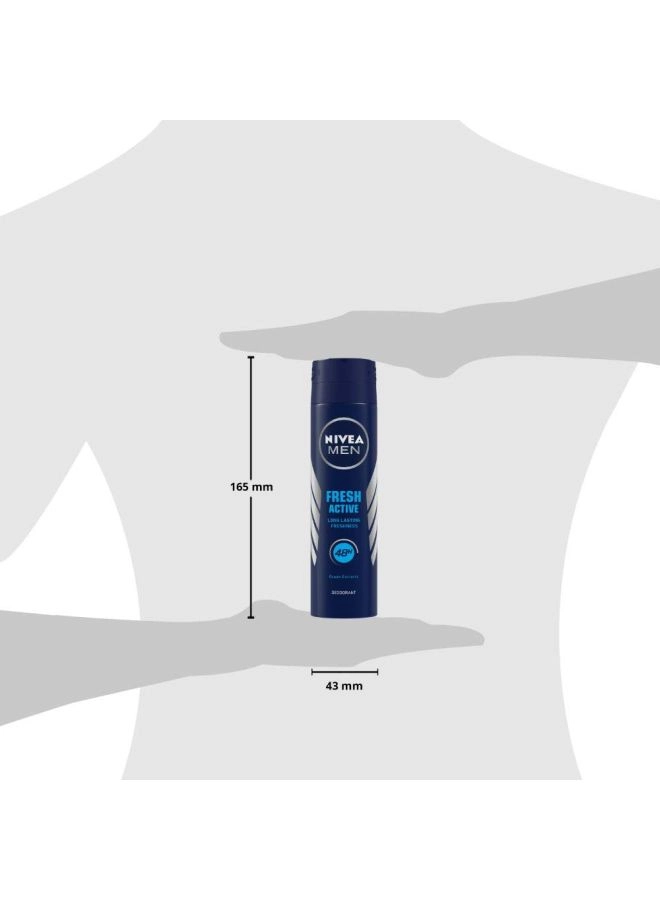 Fresh Active Deo Spray Antiperspirant - 3x150ml Men