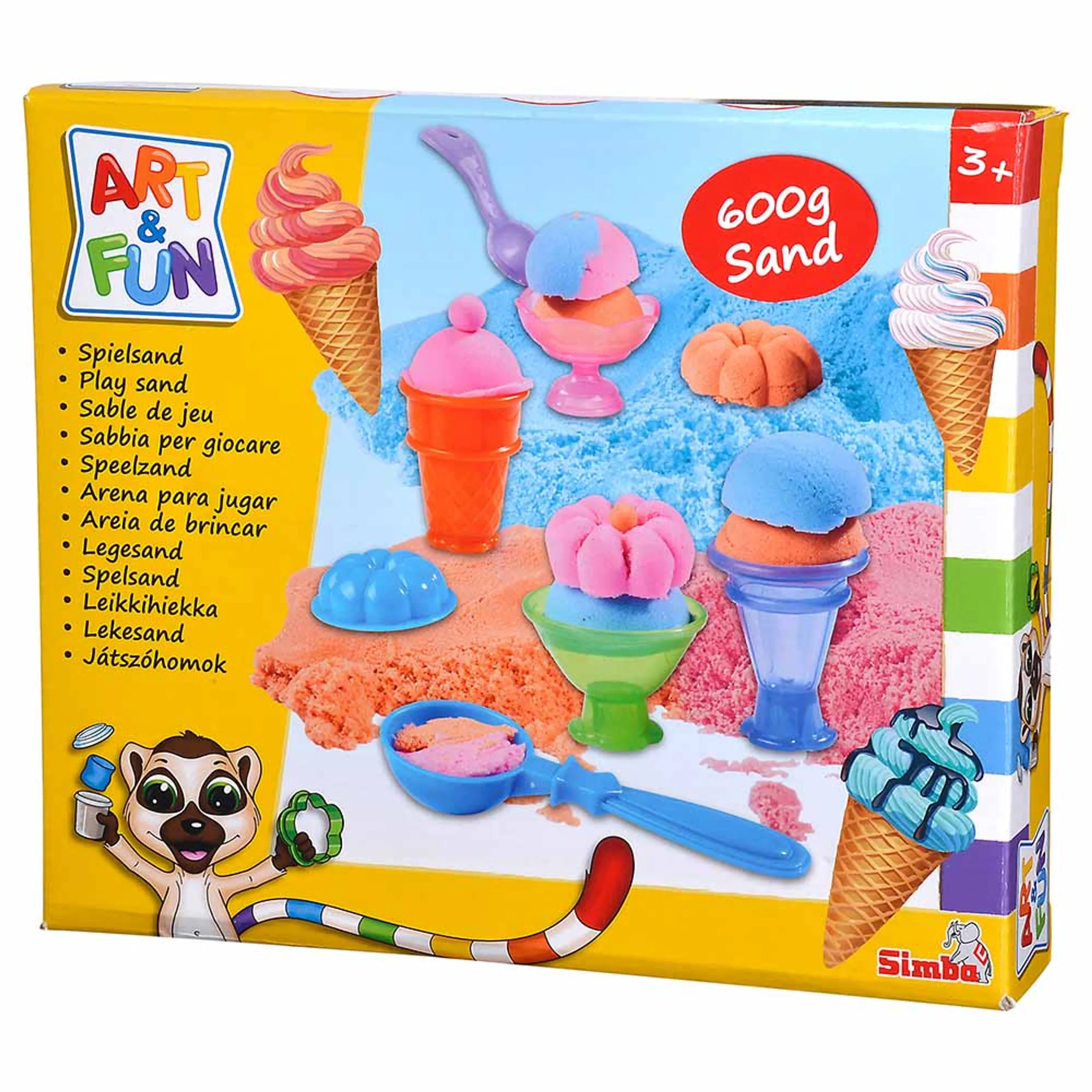 Art & Fun Playsand Set - 600g Ice Creme