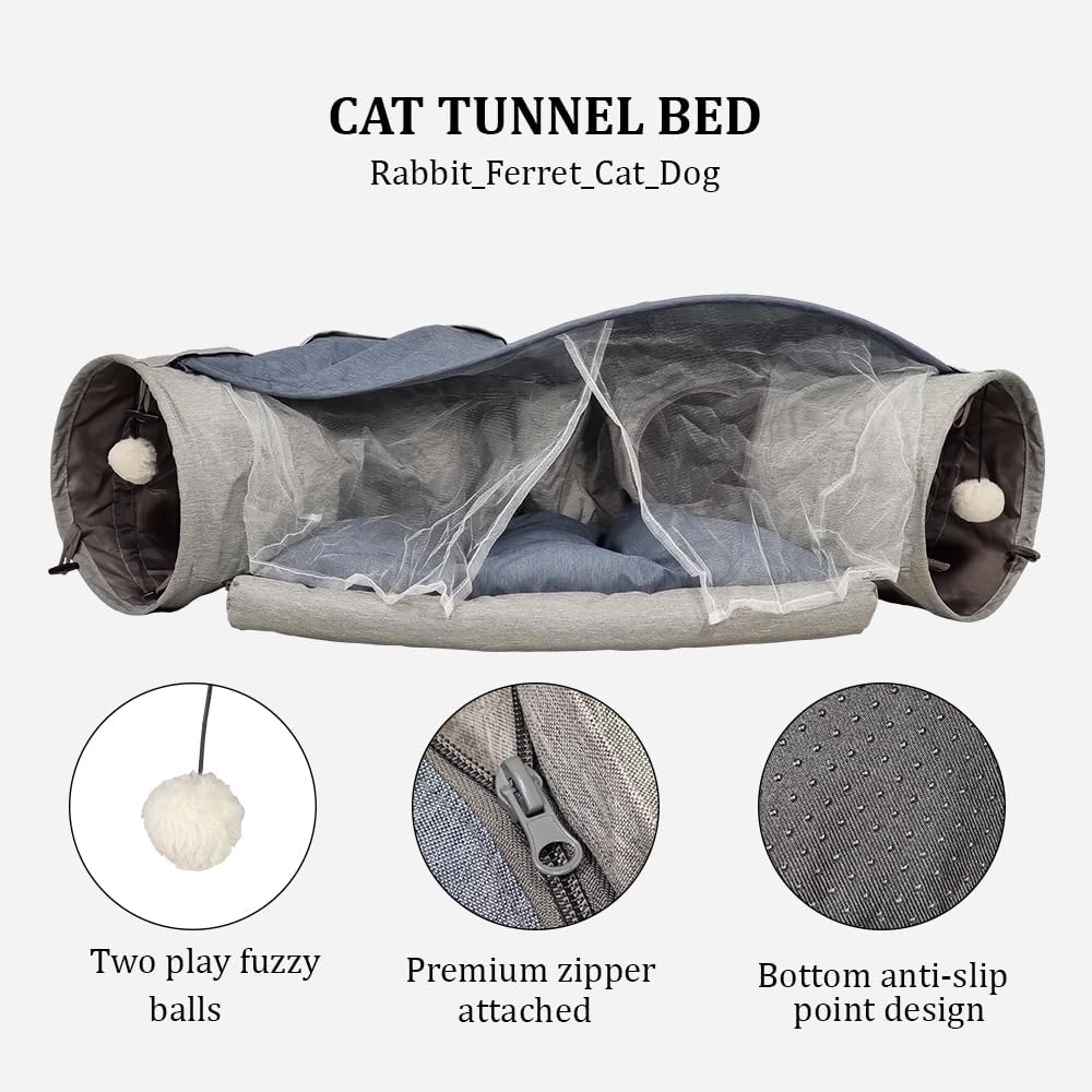 Cat tunnel bed